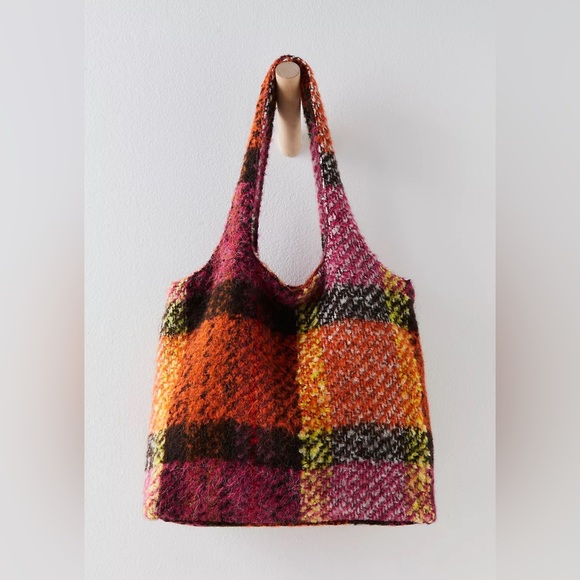 Anna Sui Plaid Tote Bag-Magenta Multi - Picture 6 of 9